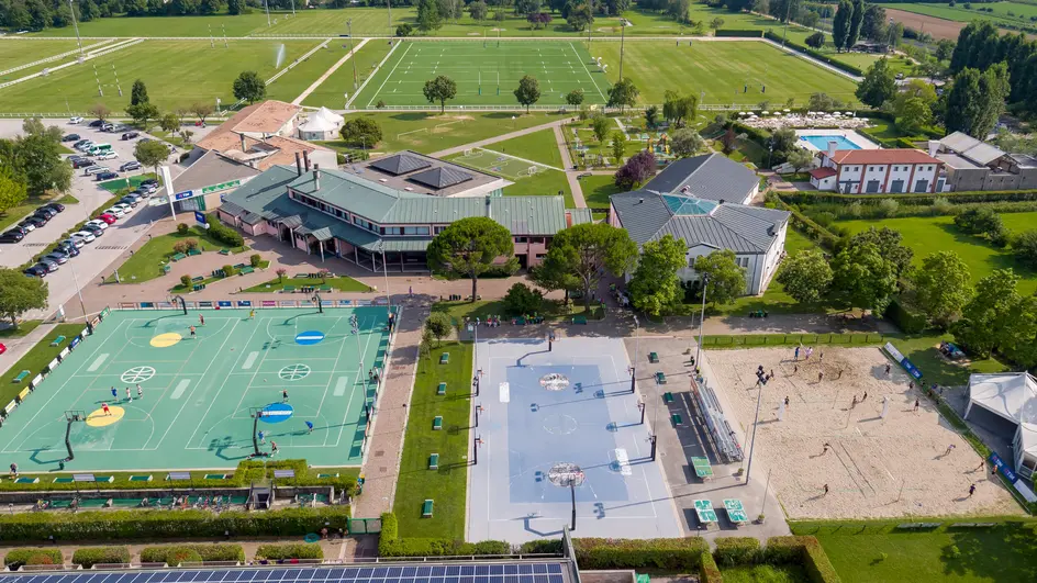 Visuale dall'alto dell'impianto Verde Sport